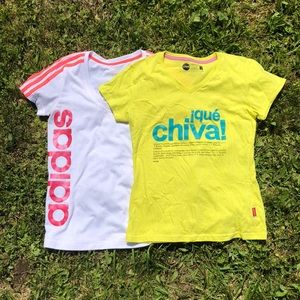 Fun & Bright V-neck Tees- Adidas & arteria